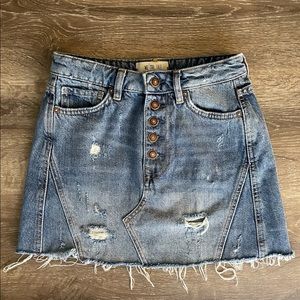 Free People Distressed Jean Skirt - Sz 25